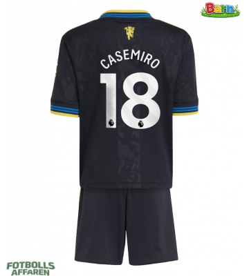 Manchester United Casemiro #18 Tredjeställ Barn 2025-26 Kortärmad (+ Korta byxor)